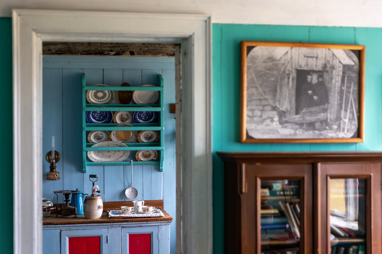 Inside an old farmhouse