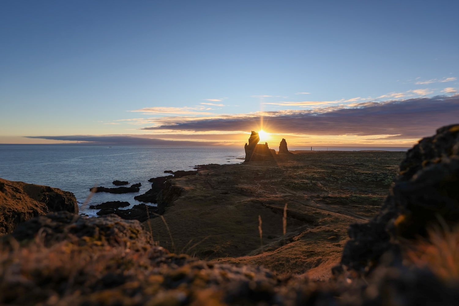 Lóndrangar at sunset