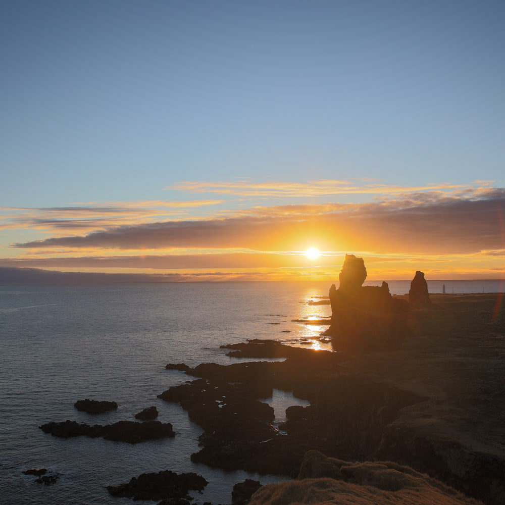 Lóndrangar at sunset