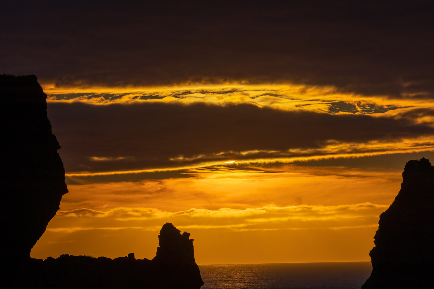 Lóndrangar at sunset