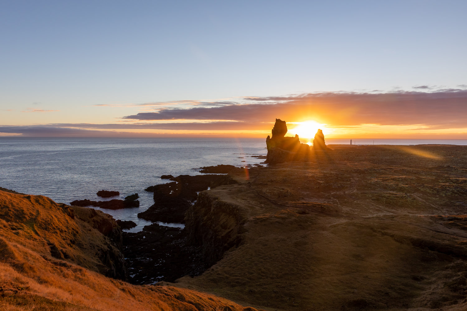 Lóndrangar at sunset