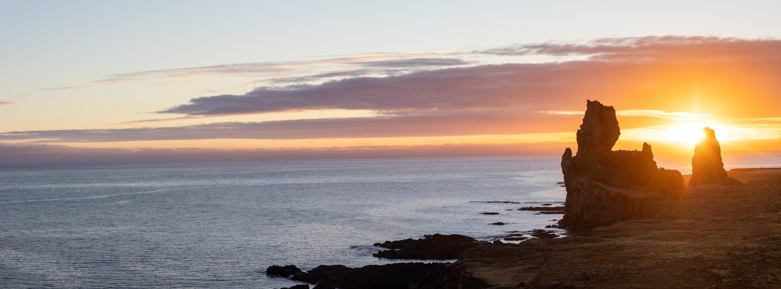 Lóndrangar at sunset