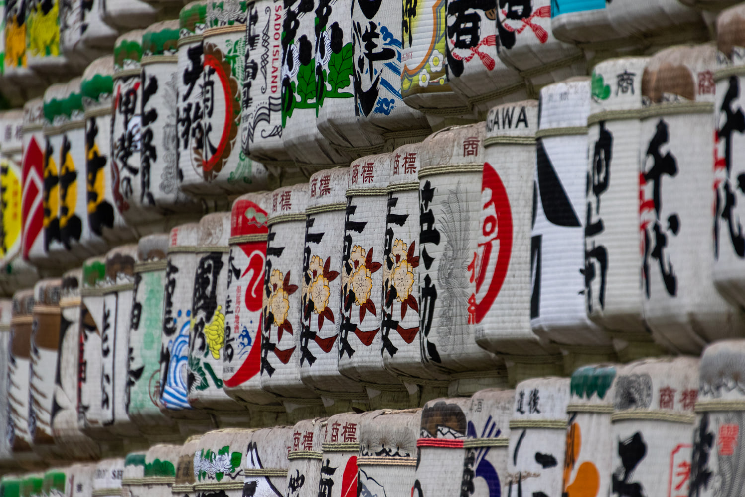 Sake barrels, Meiji Jingū, Tokyo